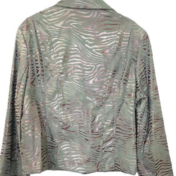 Southern Lady Jacket Size 16, Animal Print, Long Sleeve, Pockets, Shoulder pads - Picture 2 of 12